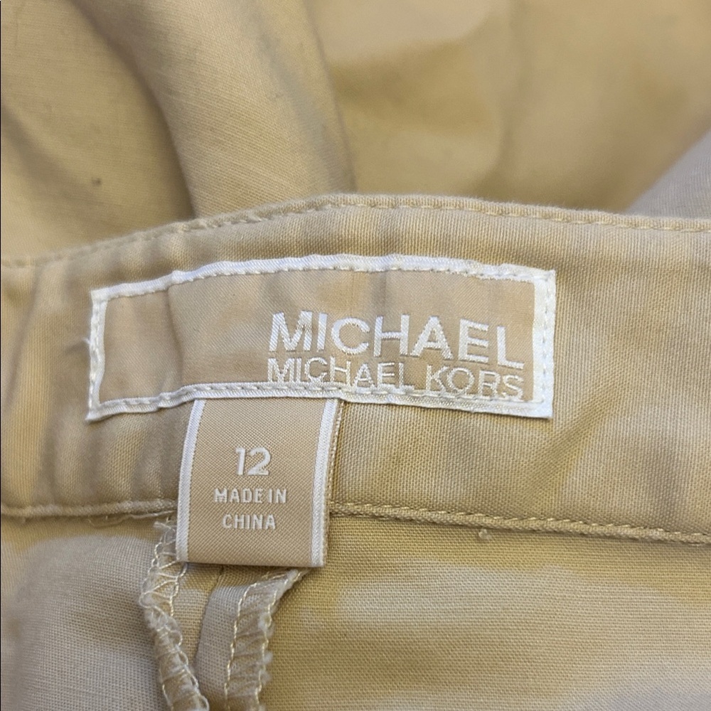 Michael Michael Kors Classic Cropped Khaki Pants Size 12 EUC - Picture 6 of 7